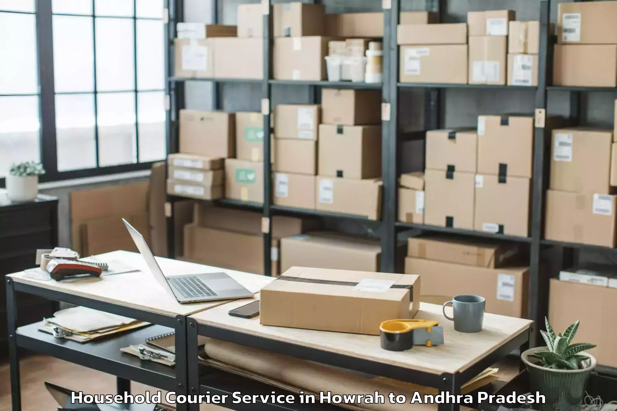 Quality Howrah to Peddvaduguru Household Courier